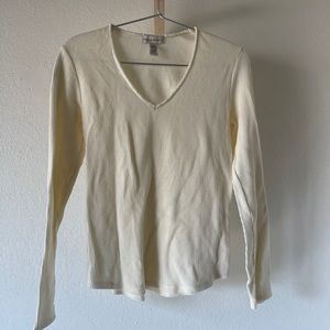 Banana Republic Cotton Thermal Vneck